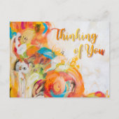 考えの抽象芸術鮮やか ポストカード (正面)