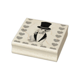 考えの木製ゴム印 ラバースタンプ