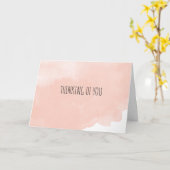 考えの桃の水の色が色あせた カード (黄色い花)