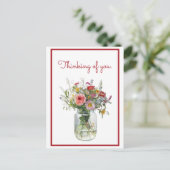 考えの水の色の花びんに ポストカード (スタンド正面)