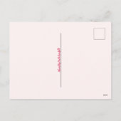 考えの水の色ピンクアジサイのレース シーズンポストカード (裏面)