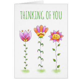 考えの水彩花フレンドシップカード