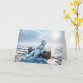 考えの溶解雪だるま カード (黄色い花)