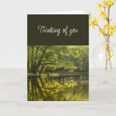 考えの美しい池の水木の森 カード (黄色い花)