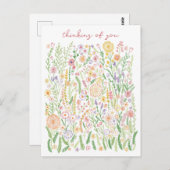 考えの花のフィールド牧草地フローラ ポストカード (正面/裏面)
