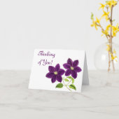 考えの花 – 紫の花 カード (黄色い花)