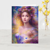 考えの親友 |妖精の芸術 カード (黄色い花)