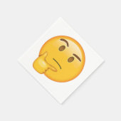 考えの顔 – 絵文字 スタンダードカクテルナプキン (角)