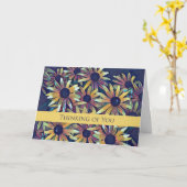 考えの黒目スーザン花 カード (黄色い花)