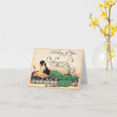 考えの…ヴィンテージプリント カード (黄色い花)