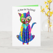 考えのCalico Cat万華鏡のように千変万化するパターン・グループ カード (黄色い花)