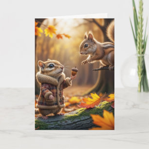 考えのChipmunk With a Acorn カード