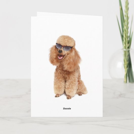 考えのPoodle Greeting Card - Verse カード (裏面)