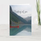 考えのRed Canoe Calm Lake Mountains カード (正面)