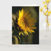 考えのSunflower Light PhotoTemplate カード (黄色い花)
