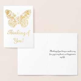 考えのYou – バタフライ金ゴールド 箔カード