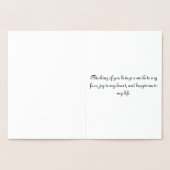 考えのYou -金ゴールドはっきりしたバラ 箔カード (内部)