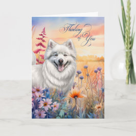 考えのYou American Eskimo Dog Flowers カード