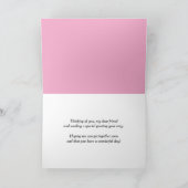 考えのYou Bicycle Pinkの花 カード (内部)