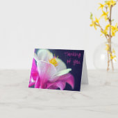 考えのYou Card – ピンクと紫 カード (黄色い花)