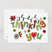 考えのYou Cartoon Doodle文字 ポストカード (正面/裏面)