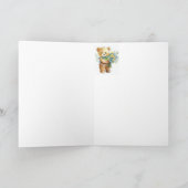 考えのYou Flowers & Teddy Bear カード (内部)