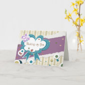 考えのYou - Ladybugハート蝶 カード (黄色い花)