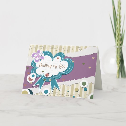 考えのYou - Ladybugハート蝶 カード (正面)