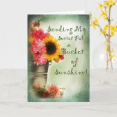 考えのYou Secret Pal - sunshine カード (黄色い花)