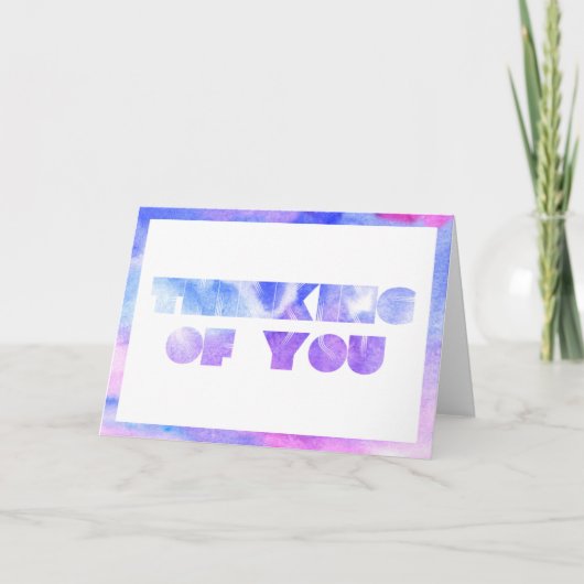 考えのYou Water Color Block Card カード (正面)