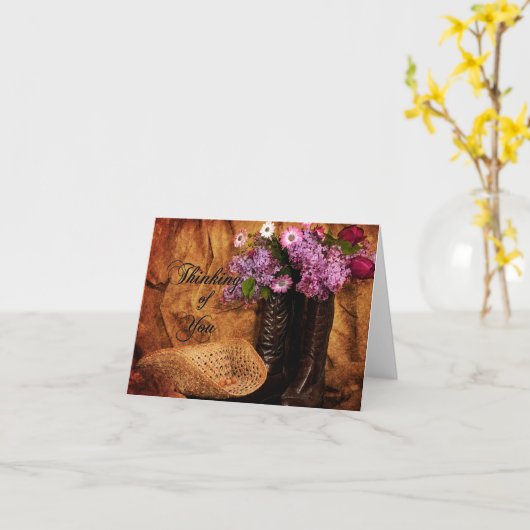 考えのYou - Western Note Cards カード (黄色い花)