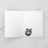 考えのYou Wolf Water Color Animal Fan カード (内部)