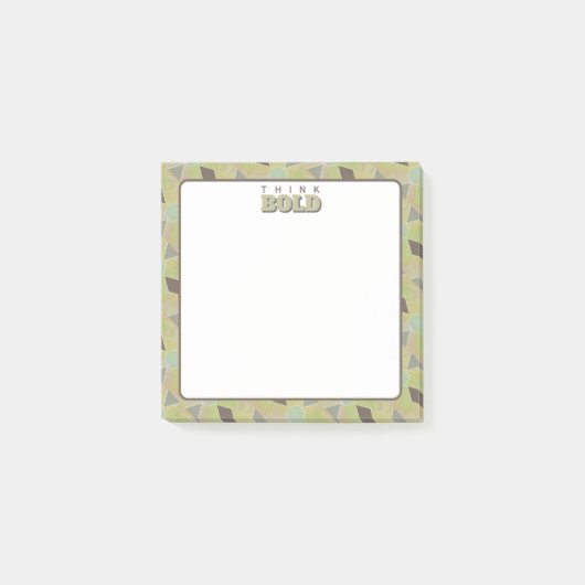 考えはっきりしたオリーブグリーン ポストイット (正面)
