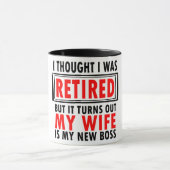 考えは退職した マグカップ (中央)