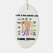 考えます腎臓釣り合った生命は住んでいます(Nephron) セラミックオーナメント (右)