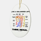 考えます腎臓釣り合った生命は住んでいます(Nephron) セラミックオーナメント (左)