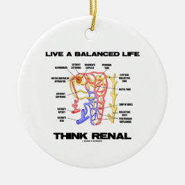 考えます腎臓釣り合った生命は住んでいます(Nephron) セラミックオーナメント
