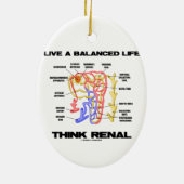 考えます腎臓釣り合った生命は住んでいます(Nephron) セラミックオーナメント (裏面)
