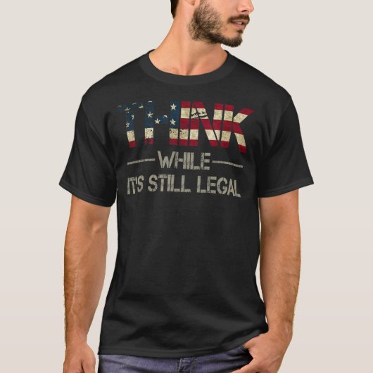 考えまだ法律に考え違反していない間 Tシャツ (正面)