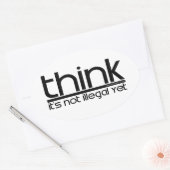 考えまだ違法ではない 楕円形シール (封筒)