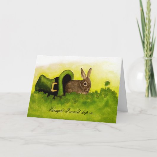 考えられて私は幸せなセントパトリックの日カードで飛びます カード (正面)