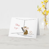 考えるあなたの携帯電話を恋しく思使う カード (黄色い花)