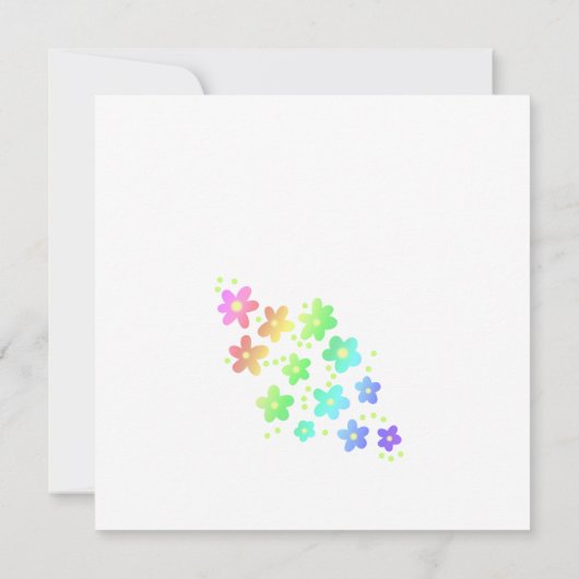 「考えるあなたの」虹の花 (裏面)