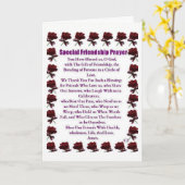 「考えるあなた」の「私は常に友達の詩を」 カード (黄色い花)