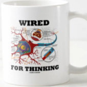 考えることのためにワイヤーで縛られる(ニューロンシナプス) コーヒーマグカップ