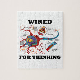 考えることのためにワイヤーで縛られる(ニューロンシナプス) ジグソーパズル