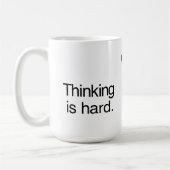 考えることは堅い投票GOPのマグです コーヒーマグカップ (左)