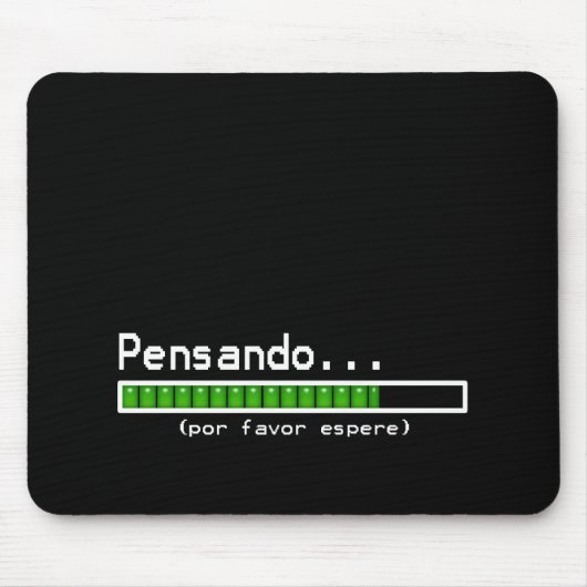 考えることは、待っています(スペイン語) マウスパッド (正面)
