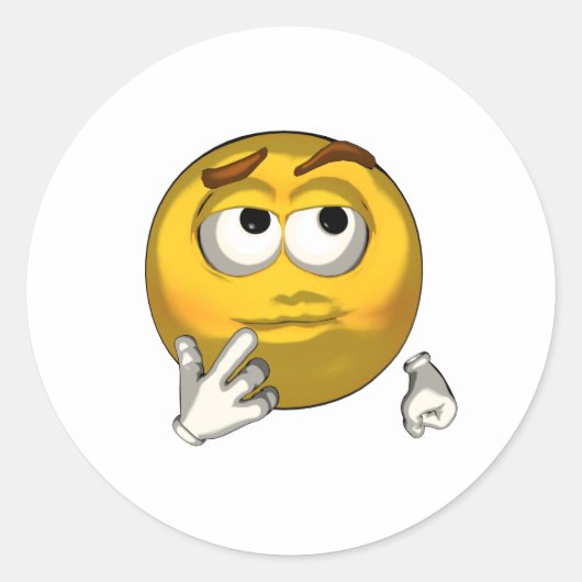 考えること-漫画 ラウンドシール (正面)