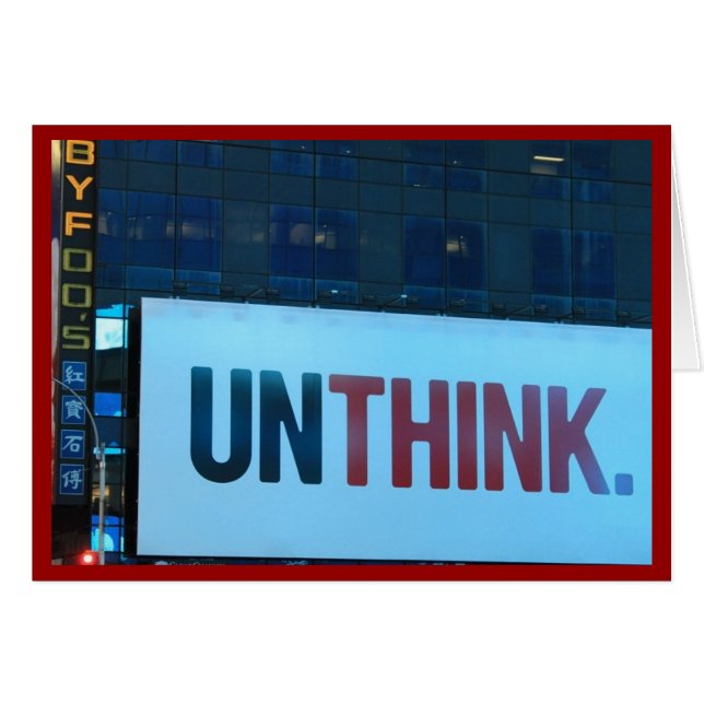考えるためまたはUnthink (正面横)